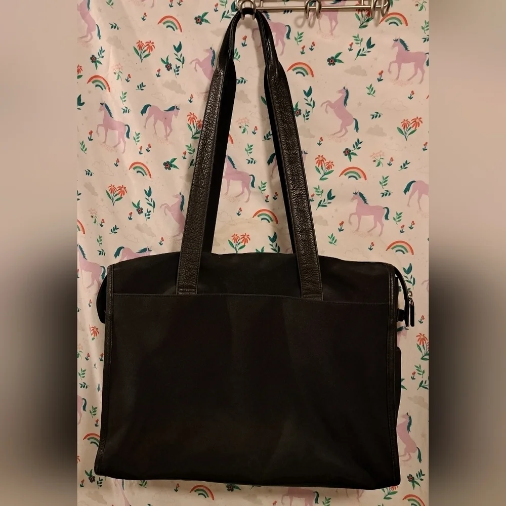 EUC Vintage 90s Fossil Black Business Casual School Padded Unisex Laptop Bag